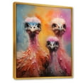 thumbnail image 2 of Designart "Whimsical Portraits Of Ostriches" Ostriches Floater Framed Wall Art Prints, 2 of 5
