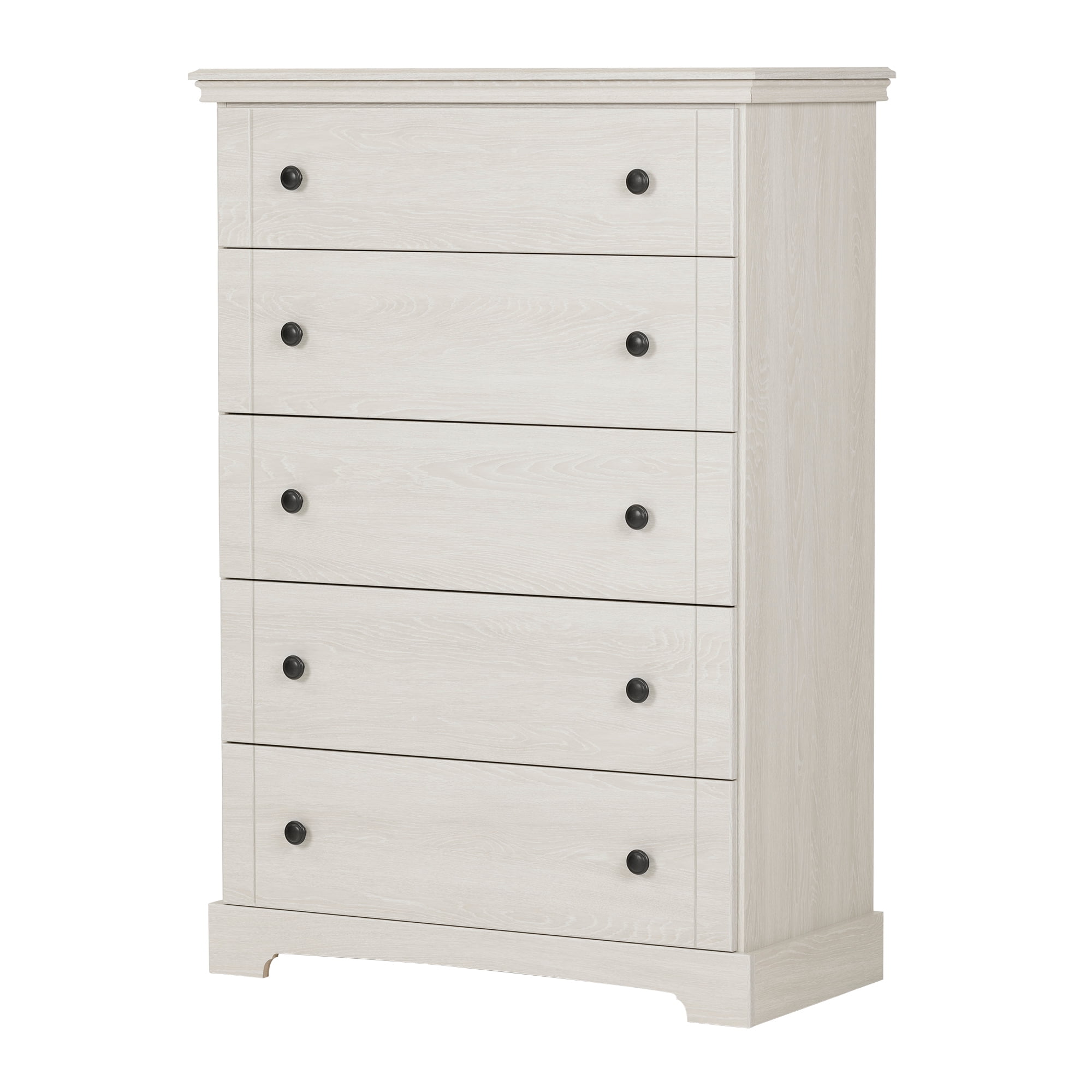 South Shore Lilak Coastal 5-Drawers Dresser Winter Oak