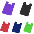thumbnail image 3 of Zeus Solid Color Silicone ID Credit Card Sleeve Earphones Storage Phone Back Case, 3 of 7