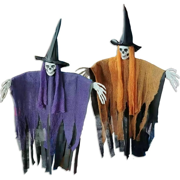 Decoración de fantasmas colgantes de Halloween, accesorios de esqueleto de terror volador Decoración de puertas de fiestas de Halloween, decoración de Halloween para casa embrujada KTV Pub Zhivalor ZYY-1429