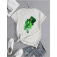 thumbnail image 2 of Women's Lucky St. Patrick's Day Graphic Tee - Red with Green Shamrock & Hat Design, Round Neck, CasuCamisetas de verano para mujer, manga corta, cuello redondo, casual, lindo, con gráficos, camisetas, 2 of 7