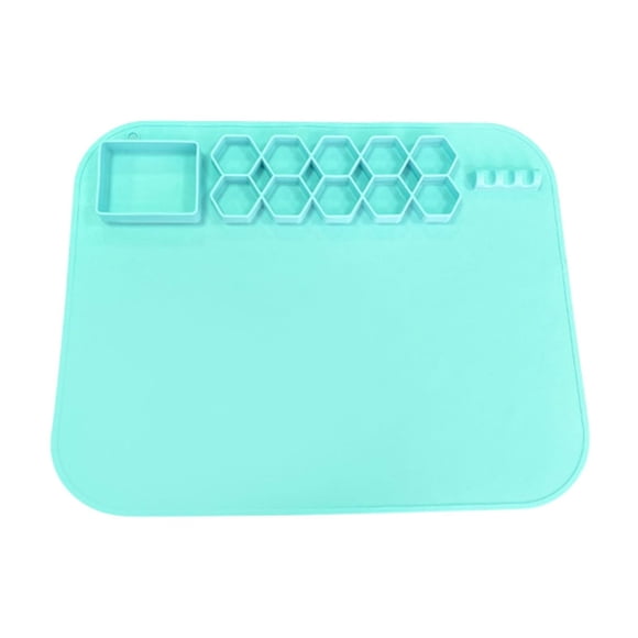 Green Silicone Painting Mat 19.69X15.75 Inch Erasable Washable Art Drawing Board For Kids Diy