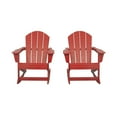 thumbnail image 6 of GARDEN Set of 2 - Plastic Outdoor Rocking Chairs for Patio Porch, Red, 6 of 10