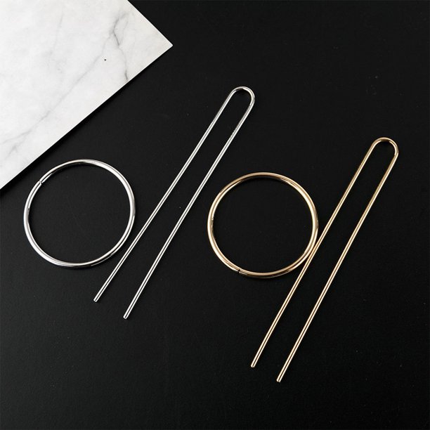 OULII 2Ud Metal Women Hairpin Durable Hair Accessories Assorted Color for Parties and Celebrations