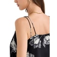 thumbnail image 5 of INSPIRE CHIC Satin Cami Top for Women's 2025 V Neck Sleeveless Floral Camisole XS Black, 5 of 6