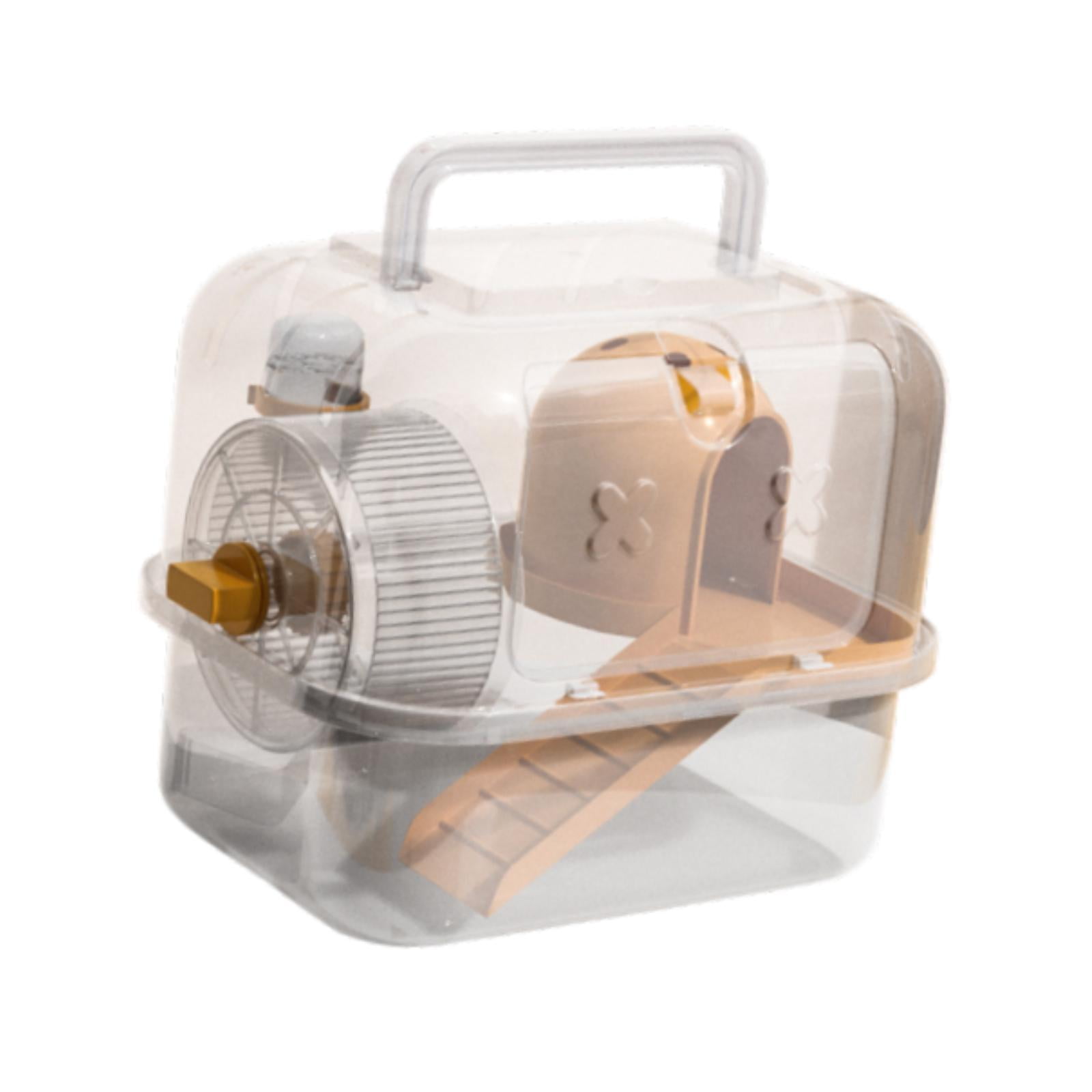 Bothyi Guinea Pig Travel Hamster Carrier Cage for Gerbil Sugar Glider Dwarf Hamster A orange