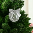 thumbnail image 5 of Clear Ball Christmas Ornaments with Bow, 2.4" Mini Clear Ball Party Hanging Decorations, Christmas Tree Hanging Ornaments Balls for Stocking Stuffer Party Winter Gift, 5 of 7