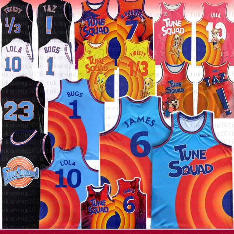 Moive Basketball Space Jam Jersey Tune Squad Looney 1 Bugs Bunny 23 Lebron  James LEGACY SUPERSTAR MONSTARS CHECKERED LOLA TUNESQUAD STRIPED High  School Team From Top_sport_mall, $14.04