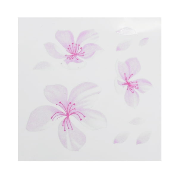 1 Pc Calcomanía de Patrón de Flor de Cerezo para Parachoques de Auto Impermeable Rosa Motocicleta Ventanas Computadoras Portátiles Maletas Sticker para Bloquear Rasguños 11x10cm