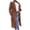 Khaki, variant on Unir Womens Winter Coats, Wool Lapel Long Jackets & Vests, WearâResistant Polyester Cotton Singleâ Outerwear With Split Hem, Slim ColdâWeather Overcoat