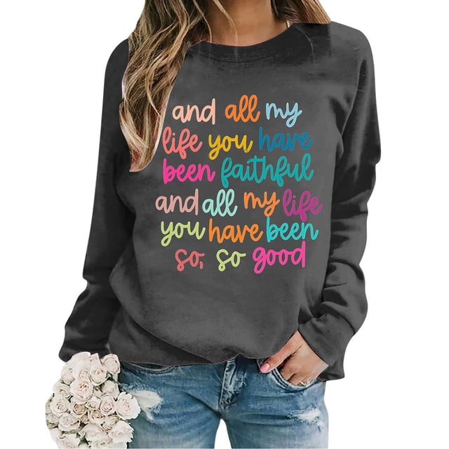 TINZ Chandails en Molleton Oversize pour Femmes Manches Longues Col Rond Imprimé Lettres Légers Amples Blouse Haut Tenue Alien Chandails en Molleton pour Femmes Garçons Années 80