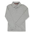 thumbnail image 2 of Smith's American Girls' L/S Polo Shirt Color: gray Size: 4 - 5, 2 of 3