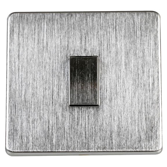 CRABTREE - 1 Gang 2 Way 10AX Light Switch, Satin Chrome