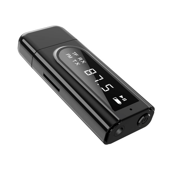 cpengpj USB Car FM Bluetooth Receiver, MP3 Playback Aux Audio Output Stereo Transmitter, Adapter 5.0 for TV/Car/PC/Home Stereo/Speakers