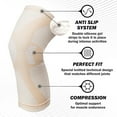 thumbnail image 5 of PowerLix Knee Compression Sleeve – 4-Way Support Brace for Men & Women, Beige, M – Ideal for Sports, Fitness & Father's Day Gifts, 5 of 9