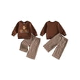 thumbnail image 3 of Toddler Baby Girl Thanksgiving Outfit Long Sleeve Sweatshirt and Pants 2Pcs, 3 of 10