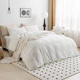 thumbnail image 2 of Duvet Cover California King - 100% Washed Cotton Linen Feel Textured, 2 of 9
