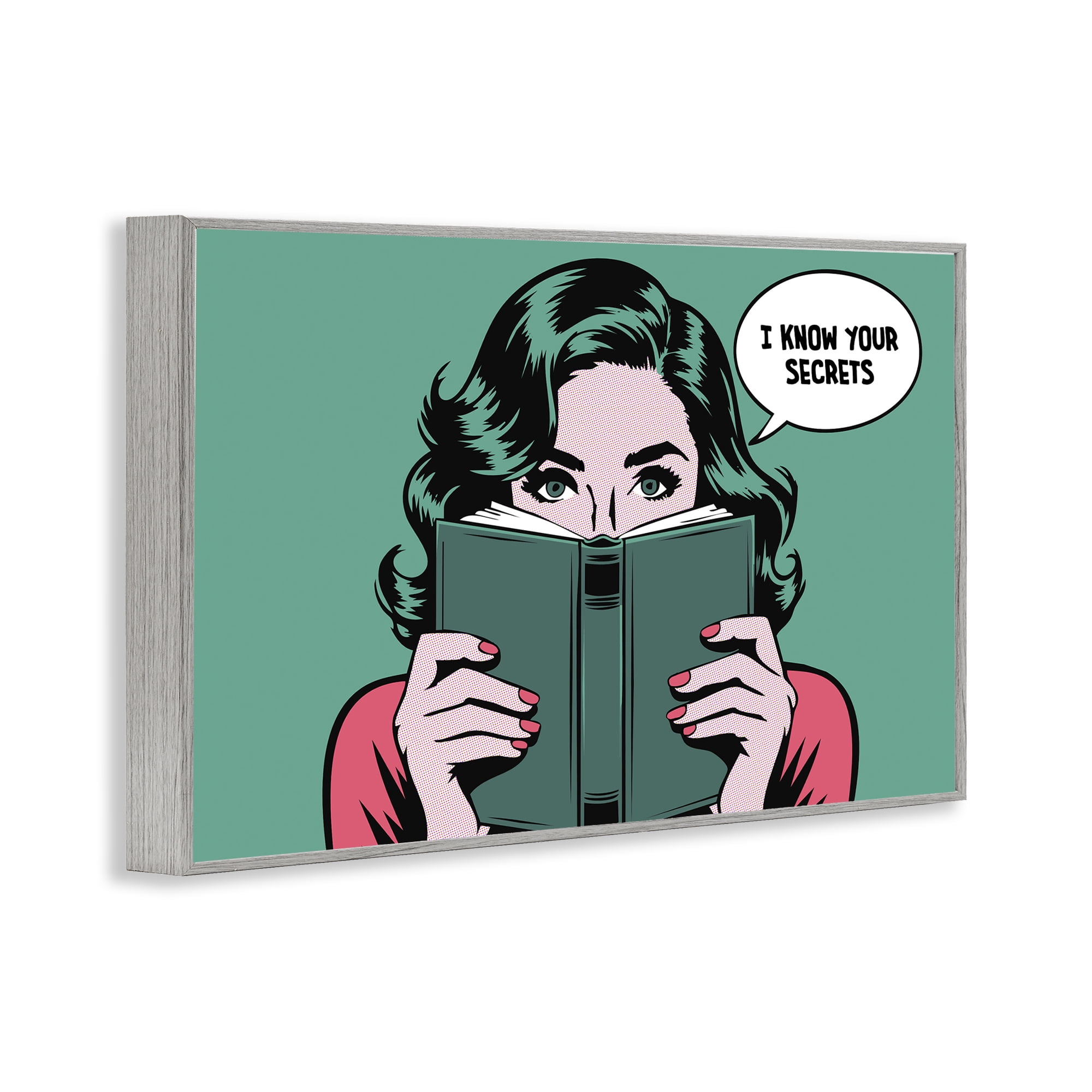 Stupell Industries Know Your Secrets Gray Framed Giclee Art, design by Andreas Magnusson