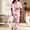 A114 Pink, variant on Women Pink Ribbon Breast Cancer Awareness 2 Piece Pajama Set Notch Collar Button Down Short Sleeve Top Long Pants with Pockets Breathable Relaxed Fit Casual Home Sleep Loungewear Beige L