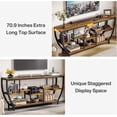 thumbnail image 6 of Tribesigns  Entertainment Center with Storage Shelves, 70.9 Inch TV Stand for Television up to 80 Inches for Living Room,Rustic Brown, 6 of 7