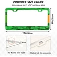 thumbnail image 3 of GZHJMY St. Patrick's Day Clover License Plate Frames, License Plate Covers, 2 Packs Universal Aluminum Tag Frame with 2 Holes & Screw Caps for Front and Rear Car Tags, Round Hole Decorative, 3 of 7