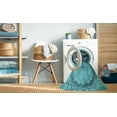 thumbnail image 2 of Ahgly Company Machine Washable Indoor Round Transitional Deep-Sea Green Area Rugs, 3' Round, 2 of 7