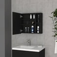 thumbnail image 6 of Black Single Door Medicine Cabinet | 18H with Modular Compartments | Particle Board Main Material | Easy Access to Toiletries, 6 of 6