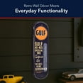 thumbnail image 3 of American Art Decor Gulf Vintage Thermometer - Officially Licensed Indoor/Outdoor Sign with Embossed Edge, Dual °F/°C Retro Gas Station Decor, 3 of 8
