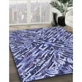 thumbnail image 2 of Ahgly Company Indoor Rectangle Patterned Jeans Blue Area Rugs, 2' x 3', 2 of 6
