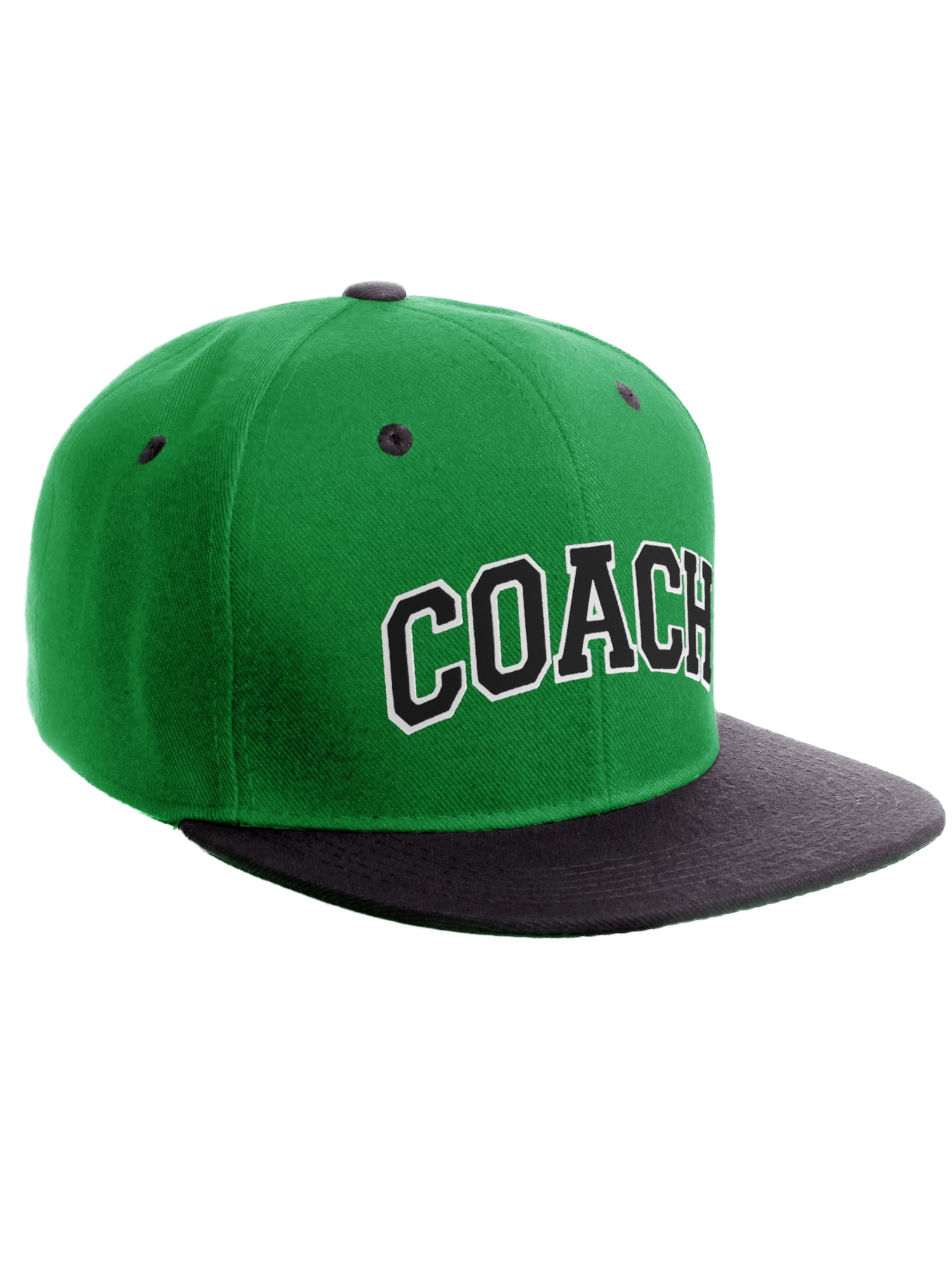 Original Team Coach Snapback Hat Classic Layered Arched Letters Flat