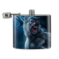 thumbnail image 2 of Crazy Scary Werewolf Monster Stainless Steel 5oz Hip Drink Kidney Flask, 2 of 4