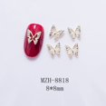 thumbnail image 1 of Joyas para decoración de uñas Mariposa de metal 3D Accesorios para uñas Mariposa hueca Micro diamante Uñas de diamante, 1 of 1