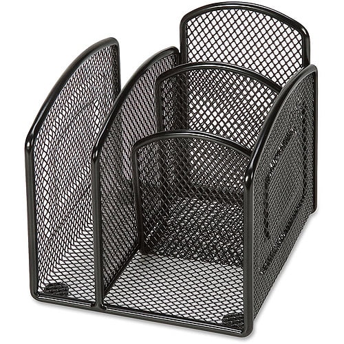 Lorell Mini Steel Wire Mesh Desktop Organizer
