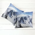 thumbnail image 6 of Ambesonne Winter Throw Pillow Cover 2 Pack, Mountain Peak Scenery, 24", White Blue, 6 of 7
