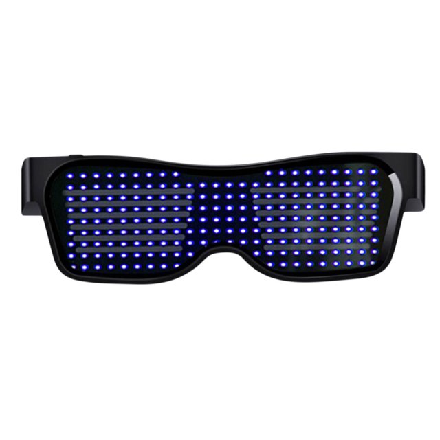 SMihono Lunettes LED Bluetooth, Lunettes Intelligentes Connectées par Application Bluetooth, Personnalisées, Pixel Dynamique LED, Rechargeables USB pour Fête Boîte de Nuit DJ, Fournitures de Fête Décoration Maison en Liquidation