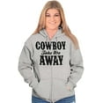 thumbnail image 4 of Cowboy Take Me Away Country Music Womens Plus Size Graphic Zipper Hoodie Brisco Brands 3X, 4 of 5