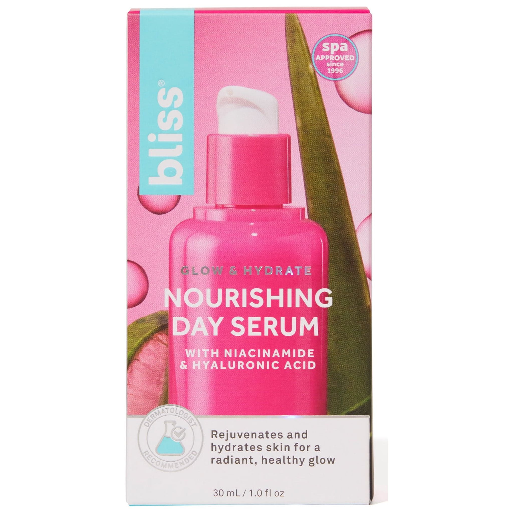 Bliss Glow and Hydrate Niacinamide Hyaluronic Acid Day Serum, 1 oz