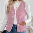 thumbnail image 6 of Lovzfmll Fall Jackets for Women, Solid Color Sleeveless Vest, Cotton Wadded Plush Quilted Puffer, Winter Clothing, 6 of 9