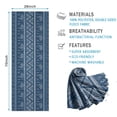 thumbnail image 2 of Blue Geometric Pattern with Elephants Hot Yoga Mat Towel Non Slip for Hot Yoga - Quick-Drying Yoga Mat Cover with 4 Corner Pockets with Travel Bag - Hot Yoga Towel Non Slip 74"x26", 2 of 6