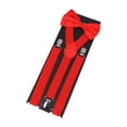 thumbnail image 3 of Bunblic Bretelles pour Hommes Ensemble Nœud Papillon Forme Y Bretelles Réglables pour Jeans Cosplay Fête Rouge, 3 of 8