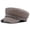 Khaki, variant on Women Faux Leather Grids Metal Chain Navy Flat Painter Hat Newsboy Ivy Beret Cap