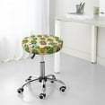 thumbnail image 6 of KLL Cute Cartoon Cactus Round Bar Chair Cushion Cover 14 inch ,Bar Stool Protector with Elastic, Soft Washable, 6 of 6