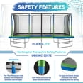 thumbnail image 3 of Plexalife - Mega 10' X 17' Gymnastics Style, Rectangular Trampoline Set with Premium Top-Ring Enclosure System, 3 of 6