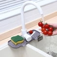 thumbnail image 6 of Kitchen Sink Splash Guard, Silicone Sink Faucet Mat, Sink Draining Pad Behind Faucet, Kitchen Sink Accessories, Faucet Absorbent Mat, Bathroom Faucet Water Catcher Mat (Gray (10.6x4.3 inch)), 6 of 8