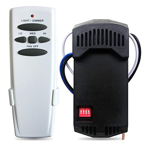Universal Dimmer Ceiling Fan Remote Control Kit With Receiver Replacement Of Hampton Bay Uc7078t Harbor Breeze Hunter 3sds Hd5 28r Easy To Install Com Universal Dimmer Ceiling Fan Remote, Ceiling Fan Remote Replacement