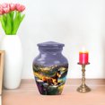 thumbnail image 7 of JAGASY Horse Funeral Urn for Ashes Adult Male, Blue Small Urns for Human Ashes Keepsake, Purple Flowers Decorative Urns for Mother, River Cremation Urn for Father, (3 Inch), 7 of 7