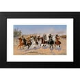 thumbnail image 2 of Frederic Remington 18x12 Black Modern Framed Museum Art Print Titled - A Dash for the Timber (1889), 2 of 5