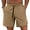 Khaki, variant on Iceglad Mens Athletic Shorts Elastic Drawstring 7in Inseam Stretch Waffle Running Gym Khaki M