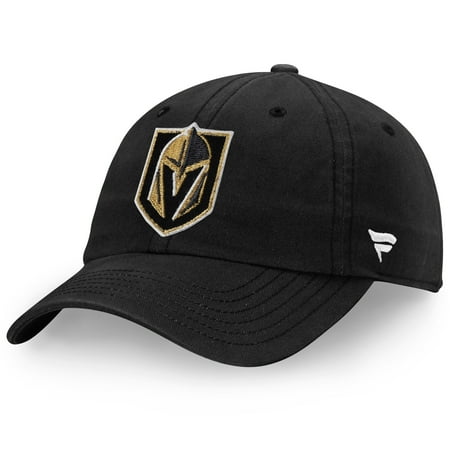 Knights Classic Hat - Vegas Golden Knights Fanatics Branded Helmet Core Fundamental Adjustable Hat - Black - OSFA