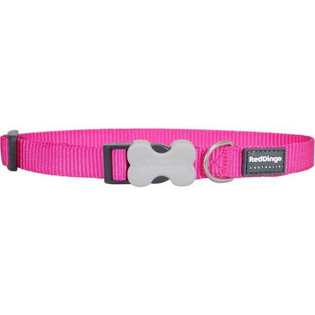 Red Dingo Classic Hot Pink Dog Collar, Medium